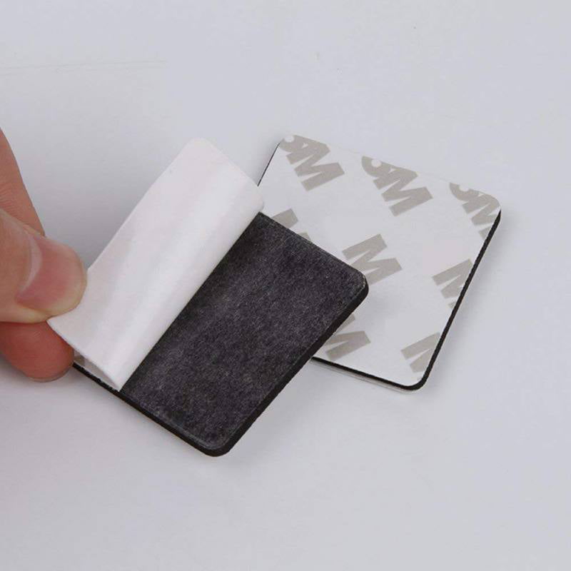 Double Sided Sticky Pads 100 Pcs Black Squares and Round Extra Strong Adhesive 