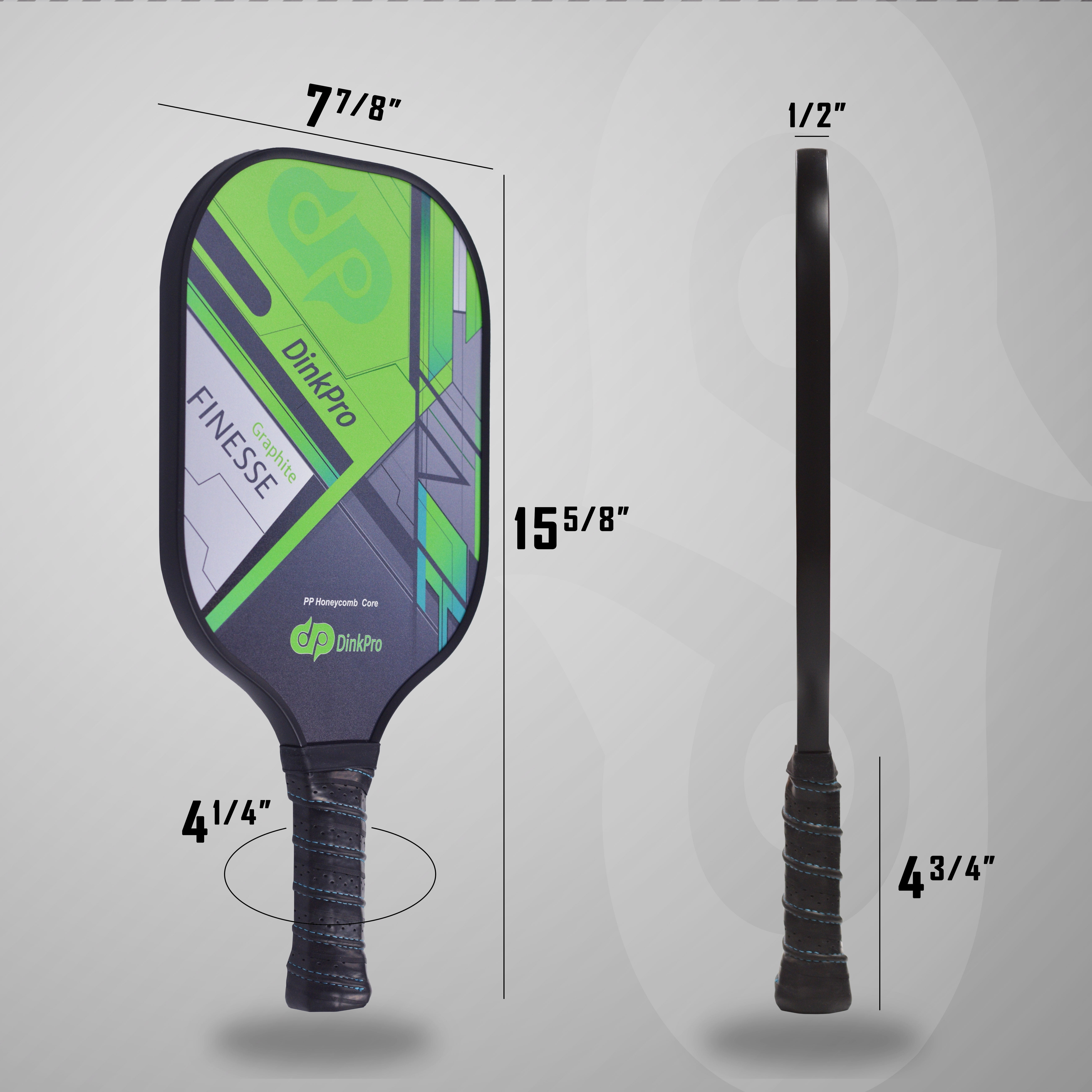 Composite Graphite Face Honeycomb Core Details about   DinkPro Finesse Pickleball Paddle 