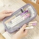 thumbnail image 2 of Grid Mesh Pen Pencil Case with Zipper Clear Makeup Color Pouch Cosmetics Bag Multi-Purpose Travel School Teen Girls Transparent Stationary Bag Purple, 2 of 4