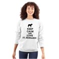 thumbnail image 3 of Keep Calm Love St Bernards Dog Joke Unisex Plus Fleece Graphic Sweatshirt Brisco Brands 3X, 3 of 5