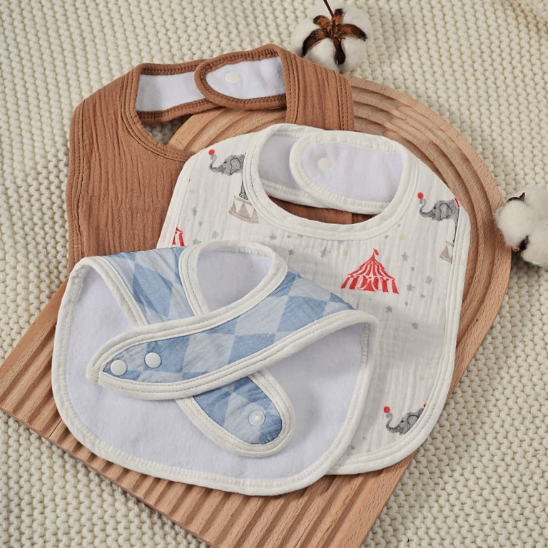 Gllquen Baby Muslin Cotton Drool Bibs 8 Pack, Circus photo 7