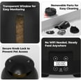 thumbnail image 4 of Automatic Cat Feeder, Button Timer Auto Food Dispenser with Dual Power Backup, Slow Feeding Mode, 3L Moisture-Proof Feeder for Cats & Small Dogs (Black), 4 of 13