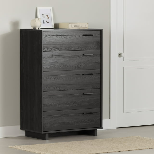Commode 5 tiroirs pour Enfants, fini Chêne gris, collection Fynn de Meubles South Shore