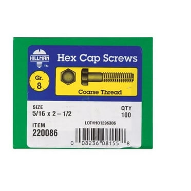 220086 0.312 x 2.5 in. NC-Y Grade 8 Hex Head Cap Bolt