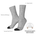 thumbnail image 2 of Yiaed GlitterSilver Print Great elasticity Crew Socks Sports socks for Men and Women, 2 of 5