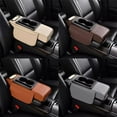 thumbnail image 4 of Universal Multifunctional Auto Center Console Armrest Pillow with Cup Holder and Storage - PU Leather, 37.5*15.5*6cm, Orange/Grey/Wine Red/Beige/Black/Coffee/White, 4 of 9