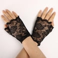 thumbnail image 2 of Guantes nupciales de encaje Yotijar Para boda negro, 2 of 10