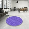 thumbnail image 3 of Ahgly Company Indoor Round Patterned Purple Mimosa Purple Area Rugs, 8' Round, 3 of 6