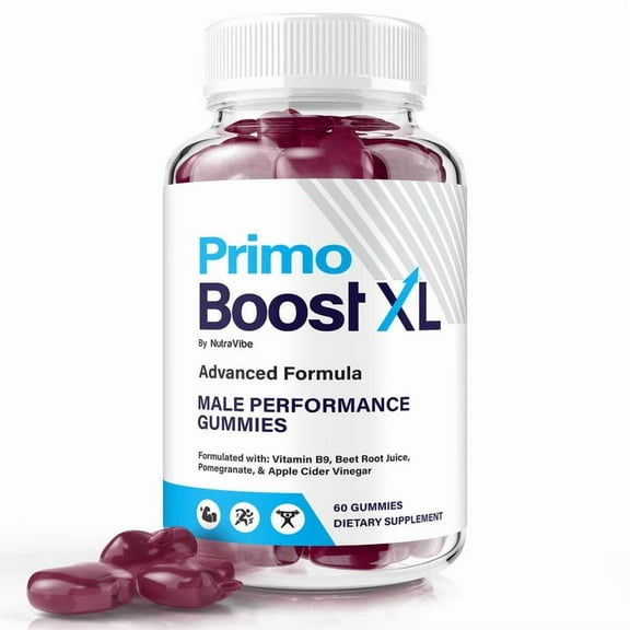 Primo Boost XL – Original PrimoBoost XL Gummies with a Natural Daily Blend for Energy & Wellness | Great-Tasting, Easy-to-Chew Gummies (60 Gummies)