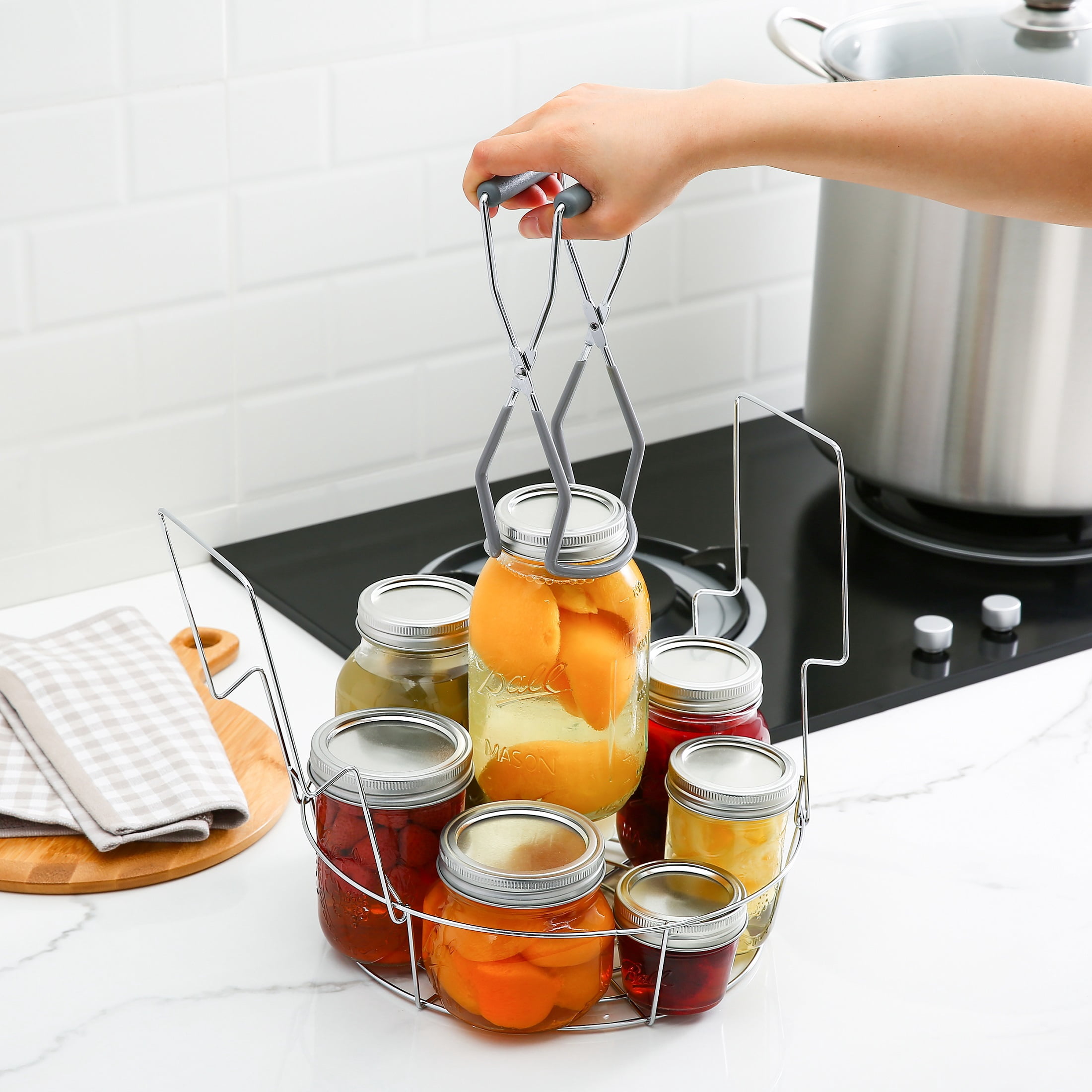 Mainstays Stainless Steel Canning Jar Lifter Tongs with Secure Grip Handles
