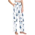 thumbnail image 2 of FORMRS Women's Pajama Pants with Pockets Soft Comfy Loungewear Sleep Bottom, Sizes S-2XL, Blue Cute Snowmen, 2 of 8
