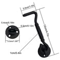 thumbnail image 2 of Cerradura para puerta de granero, pestillo de gancho y ojo de acero inoxidable de 4 pulgadas con tornillos de montaje, pestillo de cerradura de puerta para puerta corrediza, 2 of 6