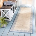 thumbnail image 2 of Safavieh Courtyard Gaus Oriental Indoor/Outdoor Runner Rug, Natural/Blue, 2'3" x 6'7", 2 of 11