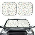 thumbnail image 2 of Balery 2 Piece Cartoon House Car Windshield Sun Shade|Foldable Front Windshield Shade for Car Front Window for Most Sedans SUV Truck-, 2 of 7