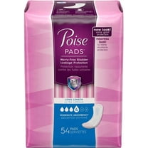 Poise Pads Moderate Absorbency, Long 54 ea (Pack of 3)