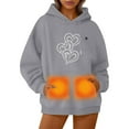 thumbnail image 4 of guisaled Heated Hoodie for Men Women Fleece Hooded Heated Sweatshirt USB Electric Thermal Lightweight Winter Pullover Tops, 4 of 9