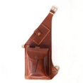 thumbnail image 2 of Bolso de hombro con arnés, práctico bolso tipo cartera para mochilero, senderismo, disfraz, equitación , Marrón oscuro, 2 of 8