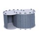 thumbnail image 3 of Cat de túnel de juego de gato cueva de gato con 2 hoyos cubierta universal removible resistente a los rasguños para 2 gatos nido escondito de la casa Gris oscuro, 3 of 8