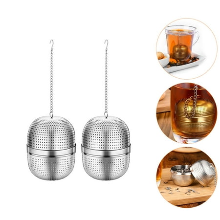 

HEANUJJ 1 Set Stainless Steel Tea Filter Balls for Loose Leaf Tea 1.77X1.77X2.16in Home Use