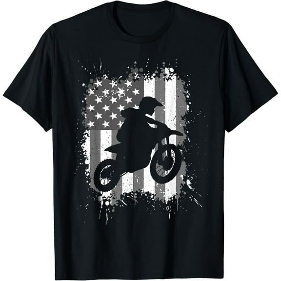 Best Dirt Bike For Men Boys Dirtbike Racing US Flag Biker T-Shirt mens t shirt,black,women,funny,misfits,men,journey