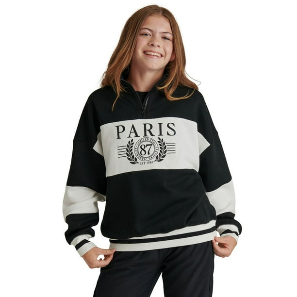 Limited Too Girls Black Half Zip Pullover - Samsclub.com