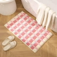 thumbnail image 2 of Jinswick Checkered Bath Mat Washable Non-Slip Funny Bathroom Rug Cute Bathroom Mat Ultra Soft Microfiber Absorbent Floor Carpet for Shower Tub Bedroom, 2 of 12