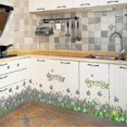 thumbnail image 2 of 2pcs Butterfly Flowers Grass Wall Corner Decals Removable Waterproof Skirting Line Wall Stickers For, 2 of 4