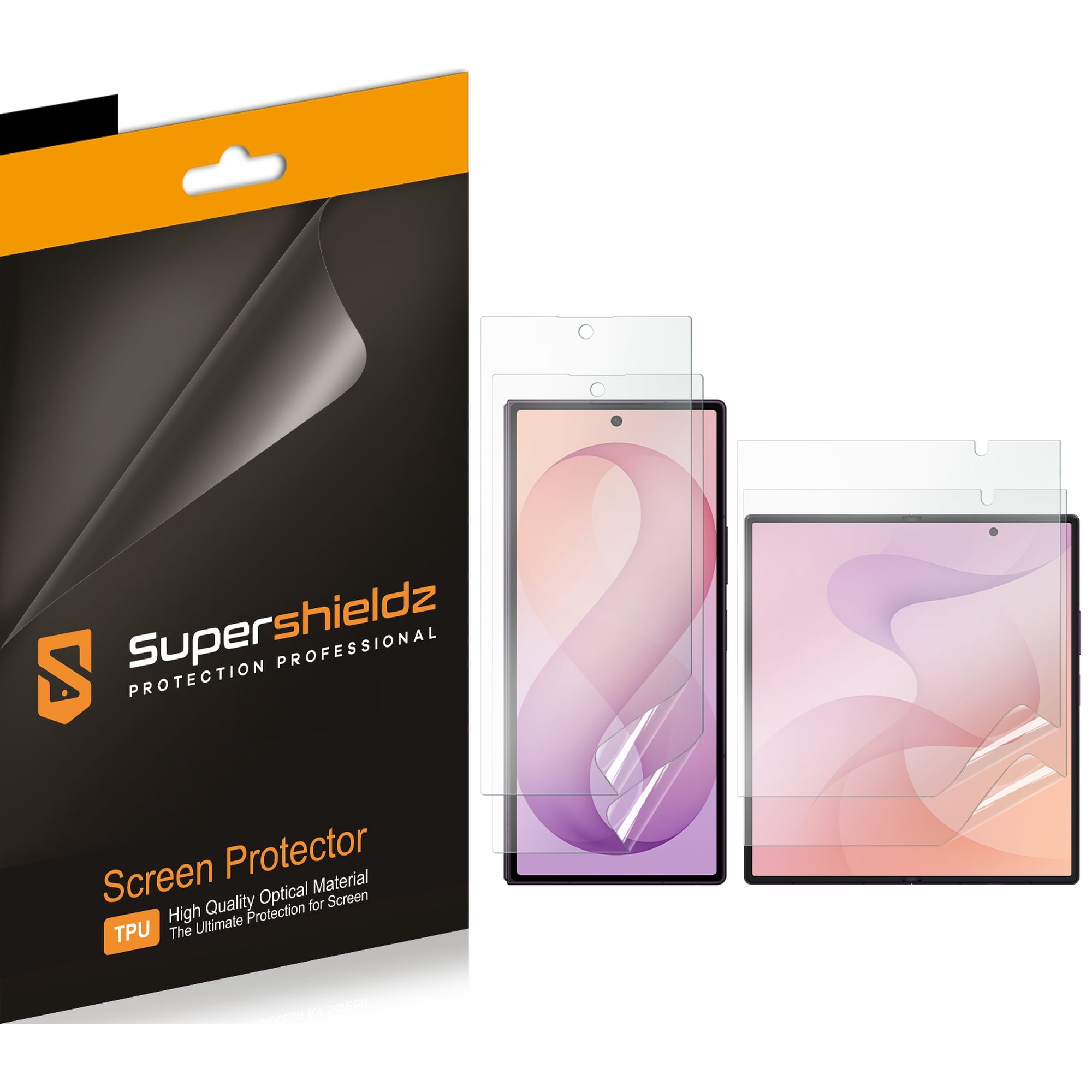 Supershieldz Designed for Samsung (Galaxy Z Fold 8 Ultra) Screen Protector, High Definition Clear Shield (TPU) (2 Main Screen and 2 Front Screen)
