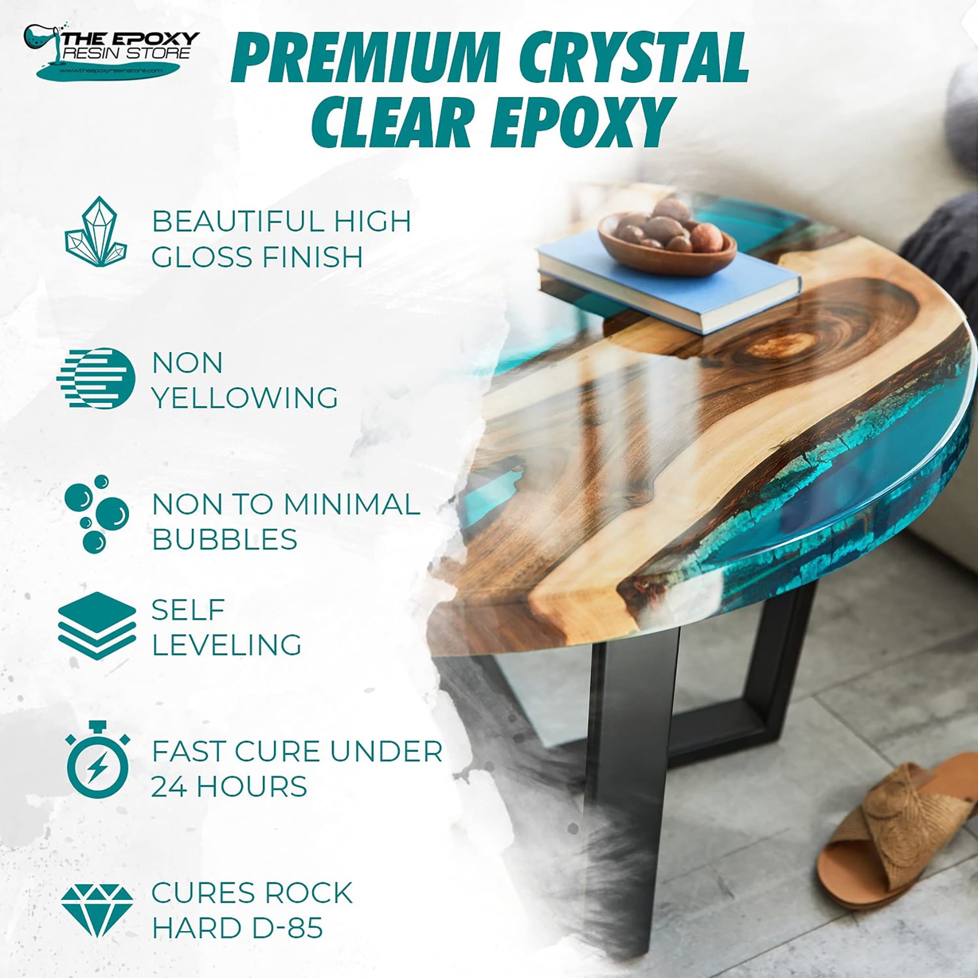 Epoxy Resin Crystal Clear 2 Part Kit for Super Gloss Finish - General Use  Clear Epoxy Resin The – The Epoxy Resin Store