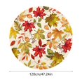 thumbnail image 3 of Dmlomu Thanksgiving Round Table Cloth, 47in Waterproof Table Cover, Wipeable No-Wash Fall Decorations for Home Dining Table Decor Holiday Party, 3 of 6