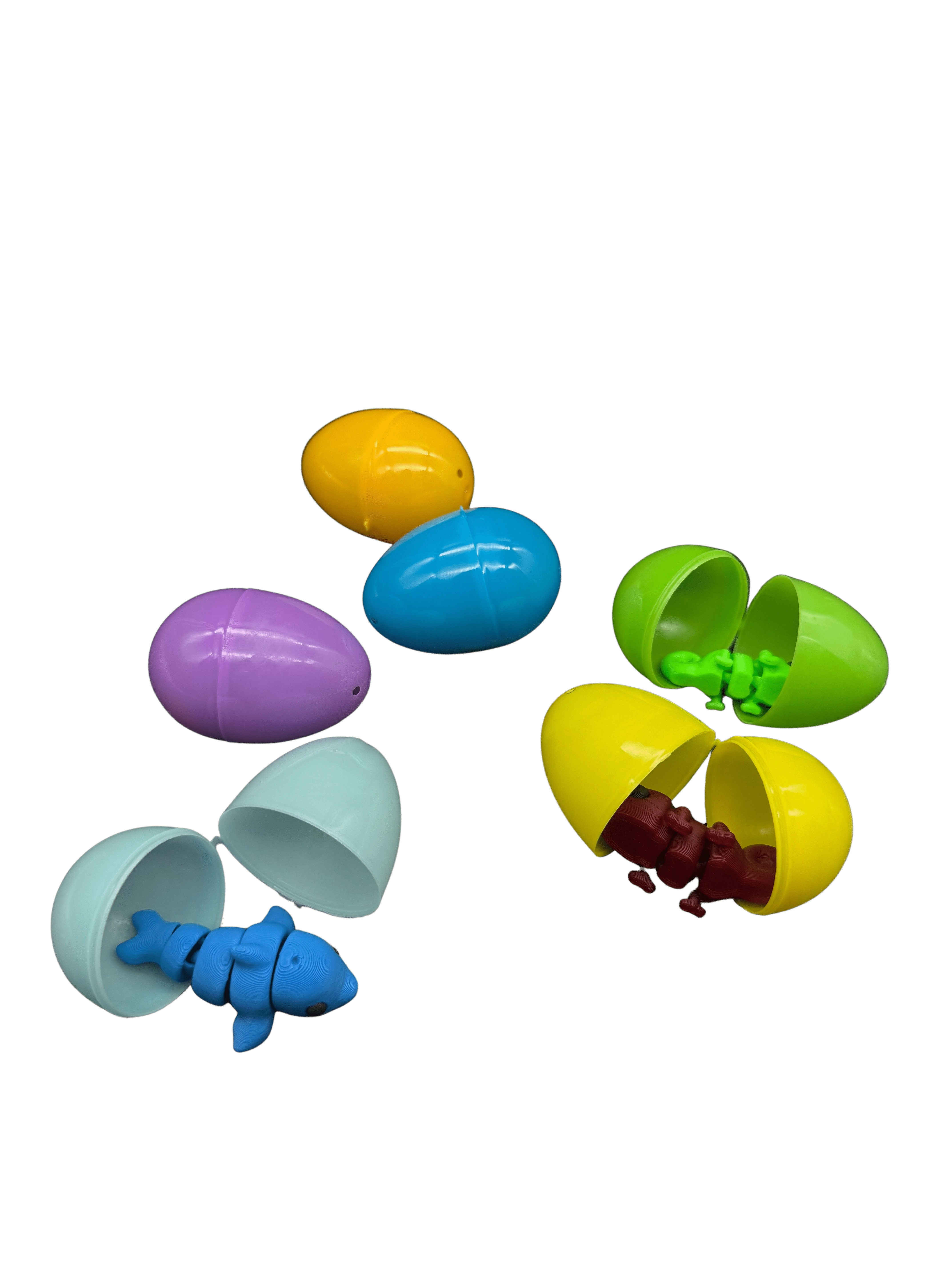 24pk Pre-Filled Easter Eggs with 3D Printed Articulated Mini Animals | Over 80 Unique Animals!| Ultimate Easter Egg Hunt Surprise | Easter Basket Stuffers