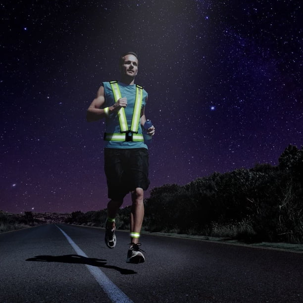 Gilet LED réfléchissant haute visibilité – 360° – IPX6 – Jaune SPORTENZIA Gilet LED réfléchissant haute visibilité – 360° – IPX6 – Jaune SPORTENZIA