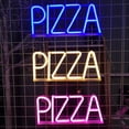 thumbnail image 5 of Opvise Pizza Letter Neon Sign LED Light Creative Shape Energy-saving Flicker Free Wall Art Background Neon Lamp Decor for Christmas Pink, 5 of 8