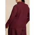 thumbnail image 2 of ELOQUII Women's Plus Size Pointed Collar Button Up Shirt, 2 of 3