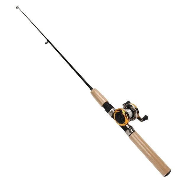 Ice Fishing Pole, Metal Ice Fishing Rod Portable Copper For Lake