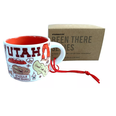 Starbucks Been There Series UTAH Mini Coffee Cup 2oz Ornament Demitasse Demi Cup