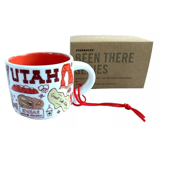 Starbucks Been There Series UTAH Mini Coffee Cup 2oz Ornament Demitasse Demi Cup