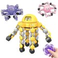 thumbnail image 1 of Transformable Octopus Robot Fidget Spinner - Gyro Mechanical Top DIY Deformation Robot Toy with Changeable Face for Kids and Adults - Unique Finger Chain Design and Durable Metal Construction, 1 of 5