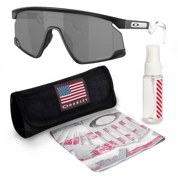 Oakley OO9280 BXTR Rectangle Shaped Non-Polarized Sunglasses for Men & Women - Includes Official Eyewear Kit - Matte Black Frame with Prizm Black Lens