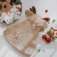 thumbnail image 7 of Luckky Pet Christmas Reindeer Costume, Spotted Deer Plush Hooded Outfit with Antlers & Bow Tie, Holiday Cosplay Clothes for Cats Small Dogs, Xmas Party Photo Prop, 7 of 7