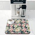 thumbnail image 2 of Washable Rubber Multicolored Floral Dish Drying Mats for Kitchen Counter Home Large Coffee Bar Pad Accessories and Decor for Utensils Stemware 16''x18'', 2 of 7