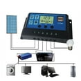 thumbnail image 3 of Controlador solar Btafrte 12V/24V cargador batería pantalla LCD HD USB tipo 3A-W88 30A, 3 of 9