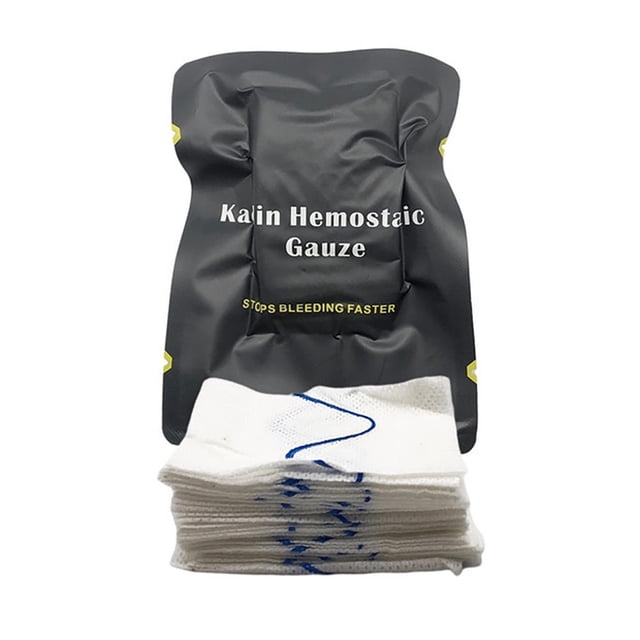 Vendaje para heridas médico portátil de gasa de caolín hemostático Botiquín de primeros auxilios para exteriores FLhrweasw Nuevo