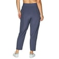 thumbnail image 3 of RBX Active Women's Plus Size Ribbed Side Woven Ankle Pant With Pockets, 3 of 5