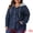 Dark Blue, variant on Women's Plus Denim Long Sleeve Button Down Western Outfit 2X Blue