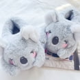 thumbnail image 3 of Long Plush Slippers Cute Animal Home Cotton Shoes Woman Girl Warm Winter Indoor Floor Shoes Flat Casual Non-slip Pink Grey, 3 of 5