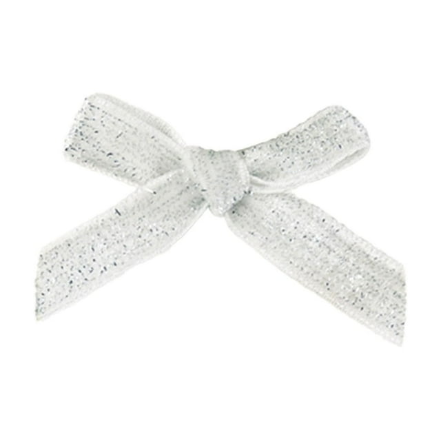 Cameland Ribbons Glitter Velvet Ribbon Bow Christmas Decoration Mini Bow For DIY Christmas Tree Christmas Wreath Gift Bag Suitable For Festival Wedding Party Decoration