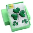 thumbnail image 4 of SoulBreezeCollection St. Patrick's Day Good Luck Charm Green Four Leaf Shamrock Clover Pin Brooch (Green Set), 4 of 4