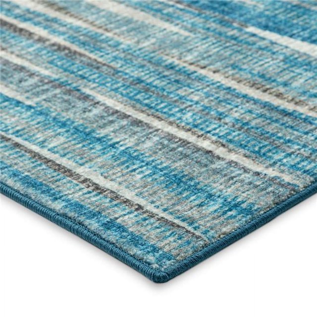 HomeRoots 491785 3 x 8 ft. Blue Ombre Tufted Handmade Runner Rug