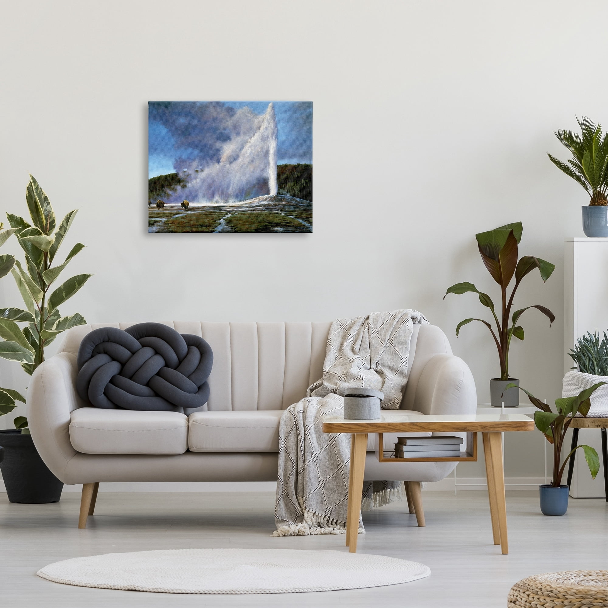Stupell Industries Old Faithful Geyser Landscape Landscape Photography Gallery Wrapped Canvas Print Wall Art
